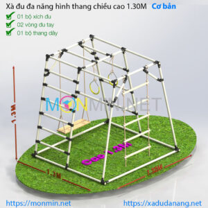 Hình ảnh xà đu đa năng SATECH hình chữ nhật cao 1m3