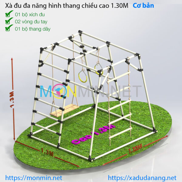 Hình ảnh xà đu đa năng SATECH hình chữ nhật cao 1m3