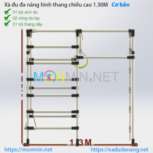 Alternative view of Xà đu đa năng hình thang chiều cao 1m3 cơ bản