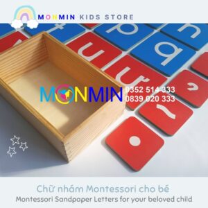 Bộ chữ nhám Tiếng Việt MONMIN (Montessori Sandpaper Letters)