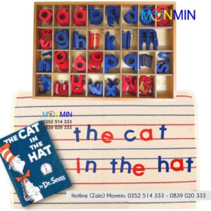 Chữ di động Tiếng Việt - Nét in thường - Học ghép chữ thành câu - Giáo cụ Montessori - Monmin