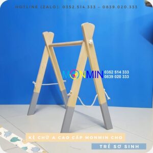 Giá chữ A cho bé bằng gỗ - Kệ chữ A Monmin - Chuẩn Montessori - Chất lượng cao - An toàn cho trẻ sơ sinh