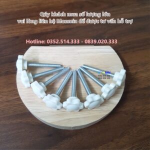 Núm khóa vặn bulong đầu nhựa - Khung giá chữ A M6 x 45 mm